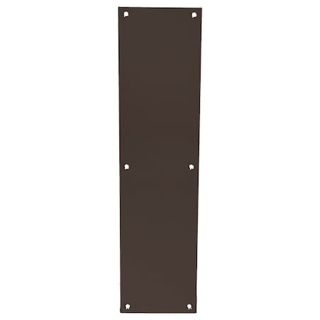 Trimco Square Corner Push Plate Dark Bronze Powder Coat 4"x16" 1001-3.613